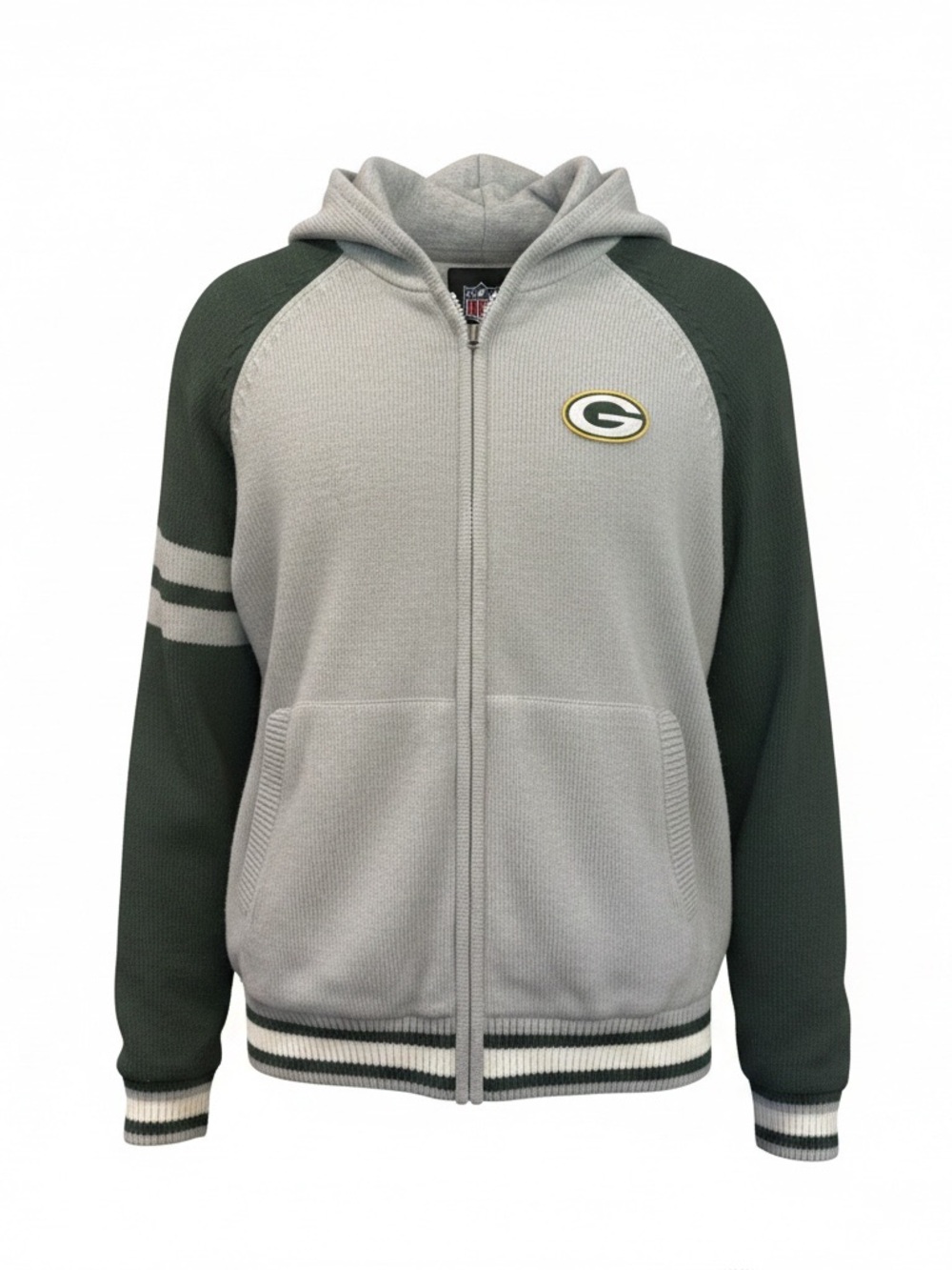 Green Bay Packer’s, Green & Gray Adult Hooded Full-Zip Jacket